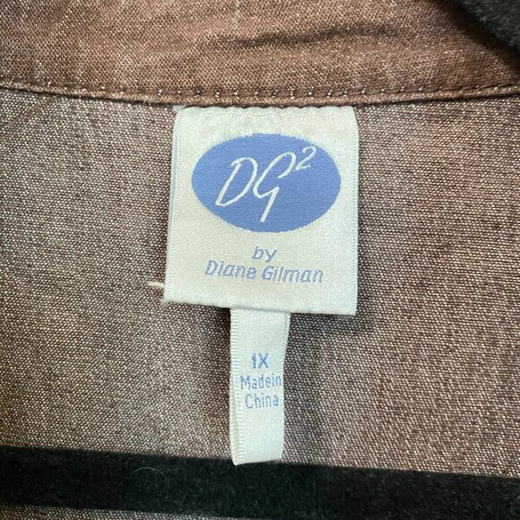 DG2 by Diane Gilman Women's Western Studded Dress Button Down NWT - Picture 8 of 11